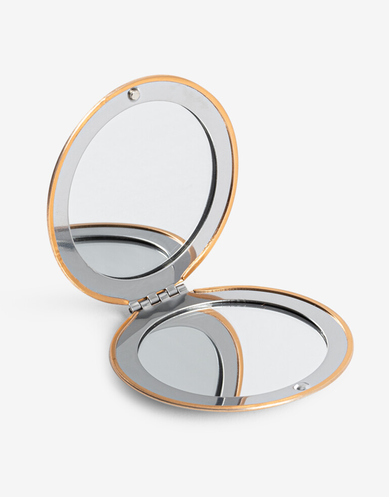 Espejos de cartera Espejo Redondo De Cartera - Rosa Metalizado