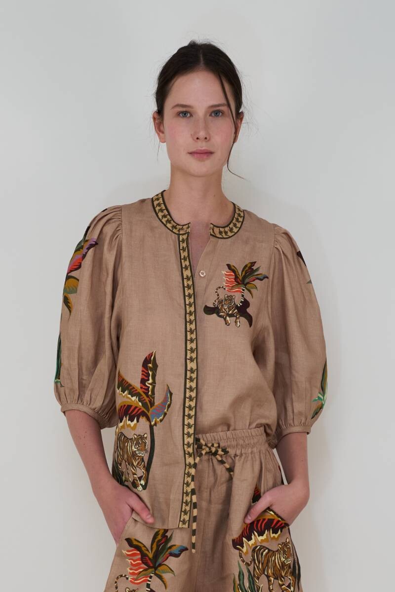 Camisa Bali Tiger Rose 