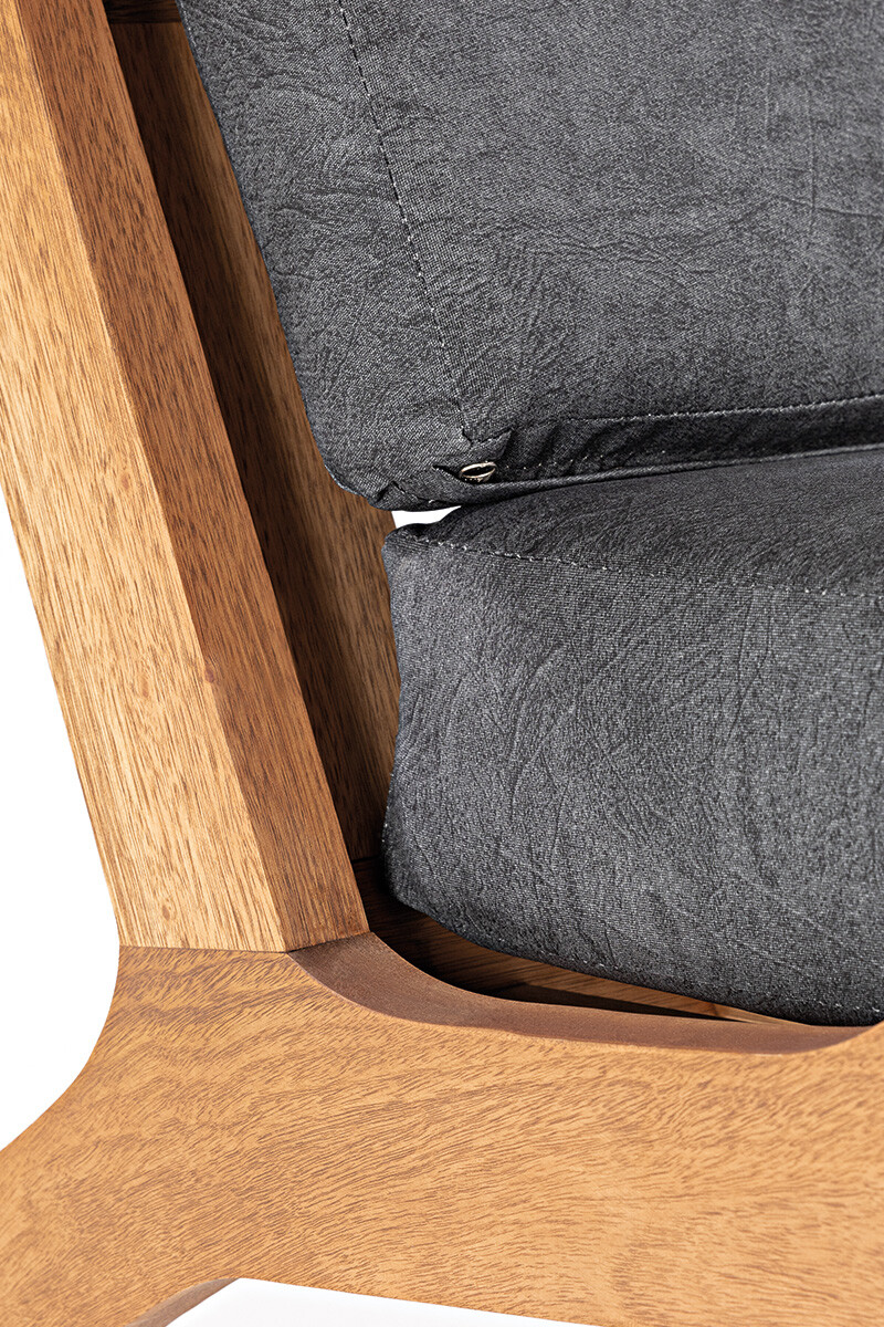 LOTUS SOFA SOFA LOTUS 2 LUGARES ACQUABLOCK NEGRO 144x87x86CM JATOBA