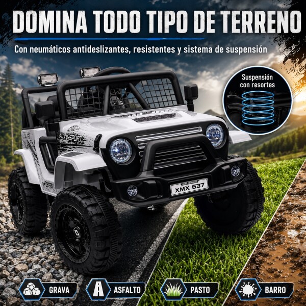 Jeep Eléctrico Infantil 4x4 Con Música Y Espacio De Carga Bjxmx637 CAMIONETA ELECTRICA JEEP BJXMX637