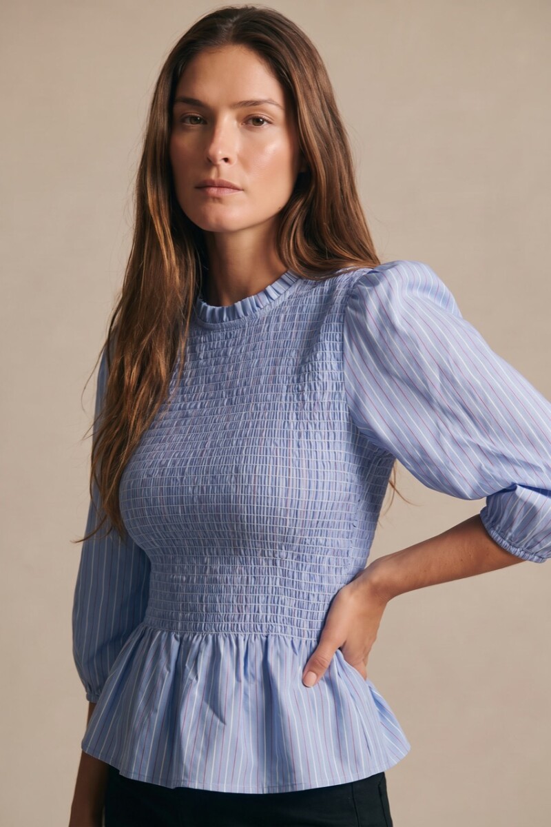 Blusa Smock Celeste