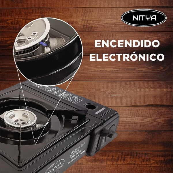 Anafe Cocina Portatil Parrilla Quemador A Gas Cocina Camping Color Negro