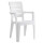 Silla Jardín Rattan Apilable UV 150kg Exterior Turca Blanco