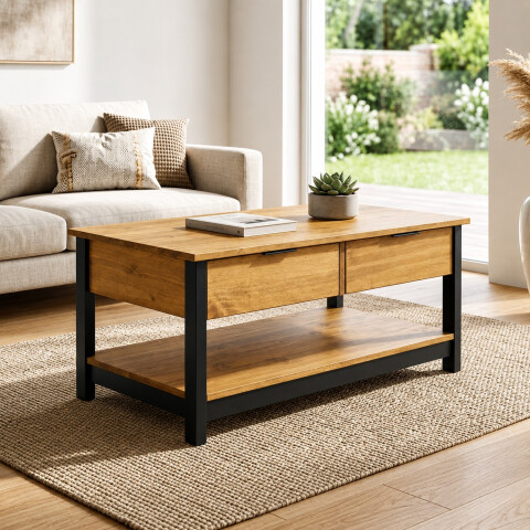 MESA DE CENTRO DENISE NEGRO/NATURAL 2206 MESA DE CENTRO DENISE NEGRO/NATURAL 2206