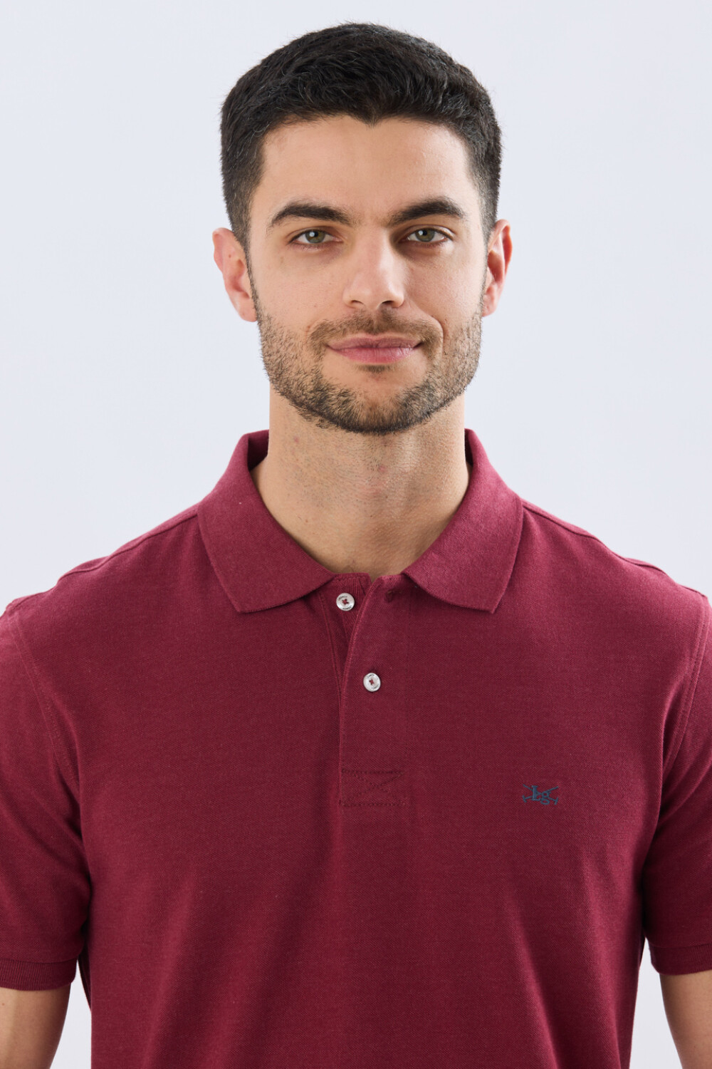 REMERA POLO LISA PIQUÉ Bordo Melange