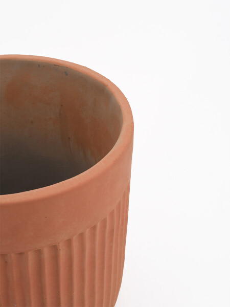 MACETA DECORATIVA CURVA LADRILLO