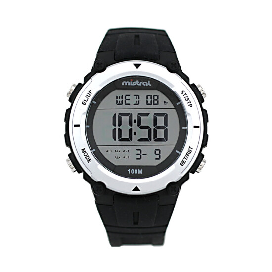 Reloj Mistral Deportivo Silicona Negro. "Producto sin caja" 0