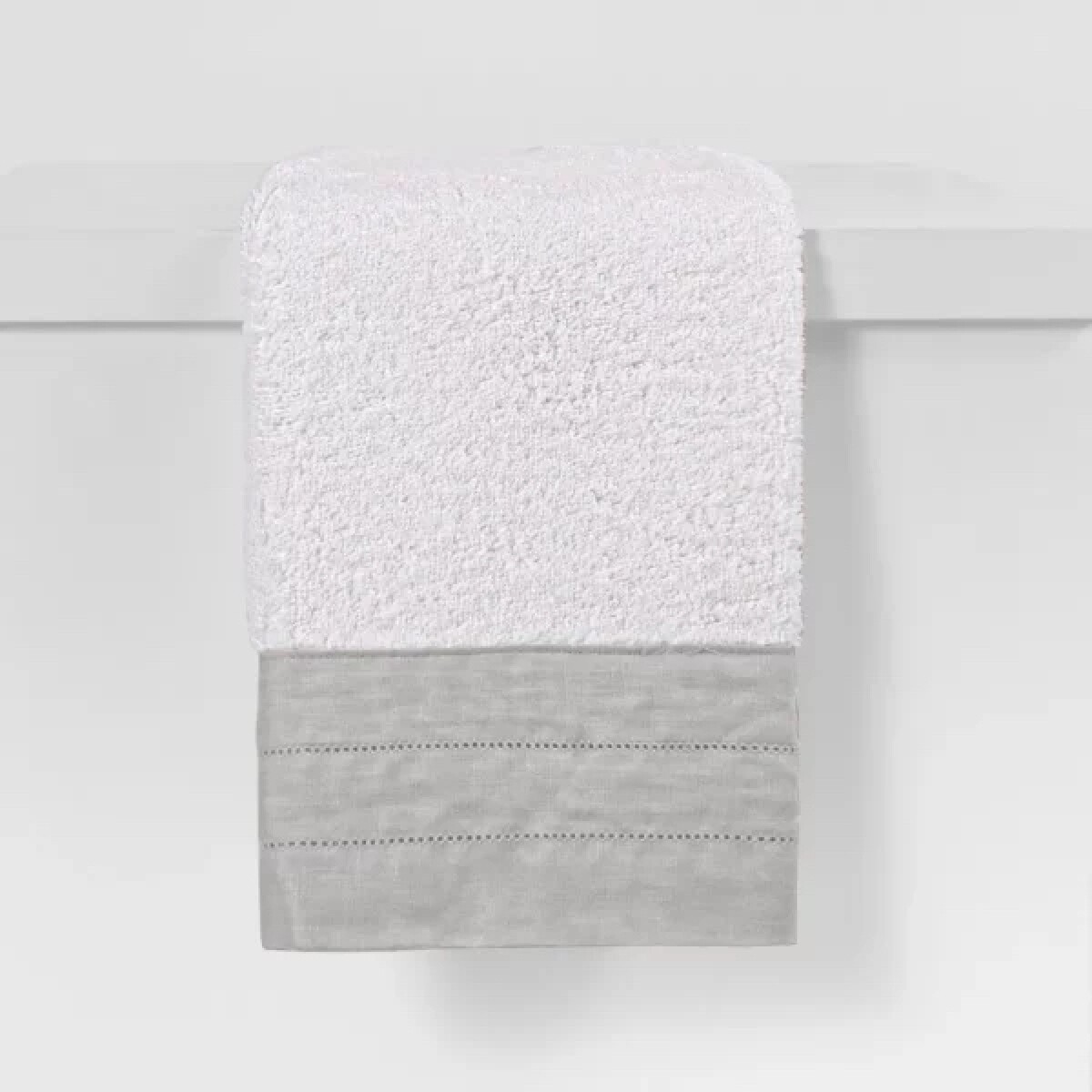 Toalla Finezza Lino Blanco con Gris - Social 