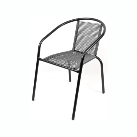 Silla De Jardín Símil Rattan RUSTICO SC-039R Estructura De Acero - Negro Silla De Jardín Símil Rattan RUSTICO SC-039R Estructura De Acero - Negro