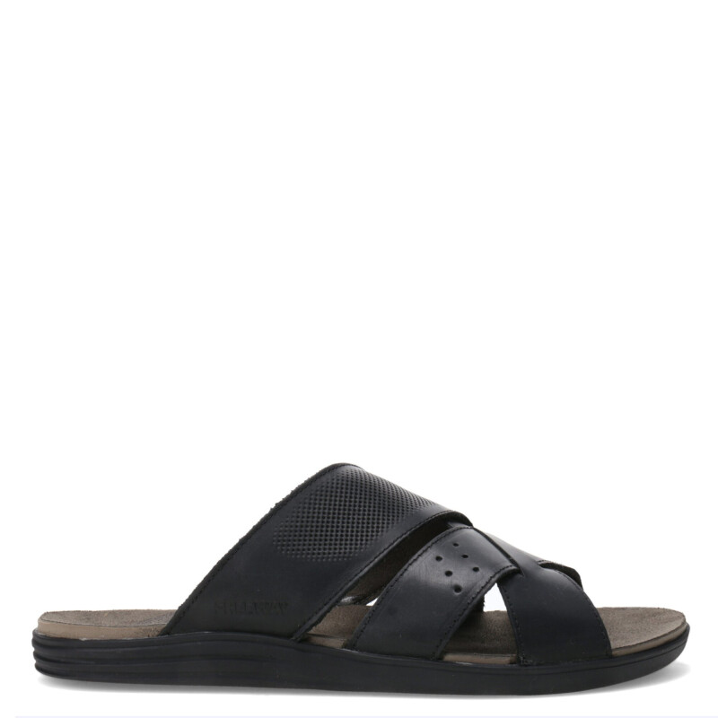 Sandalias de Hombre Freeway Canastra Casual Negro (Cuero Graso)