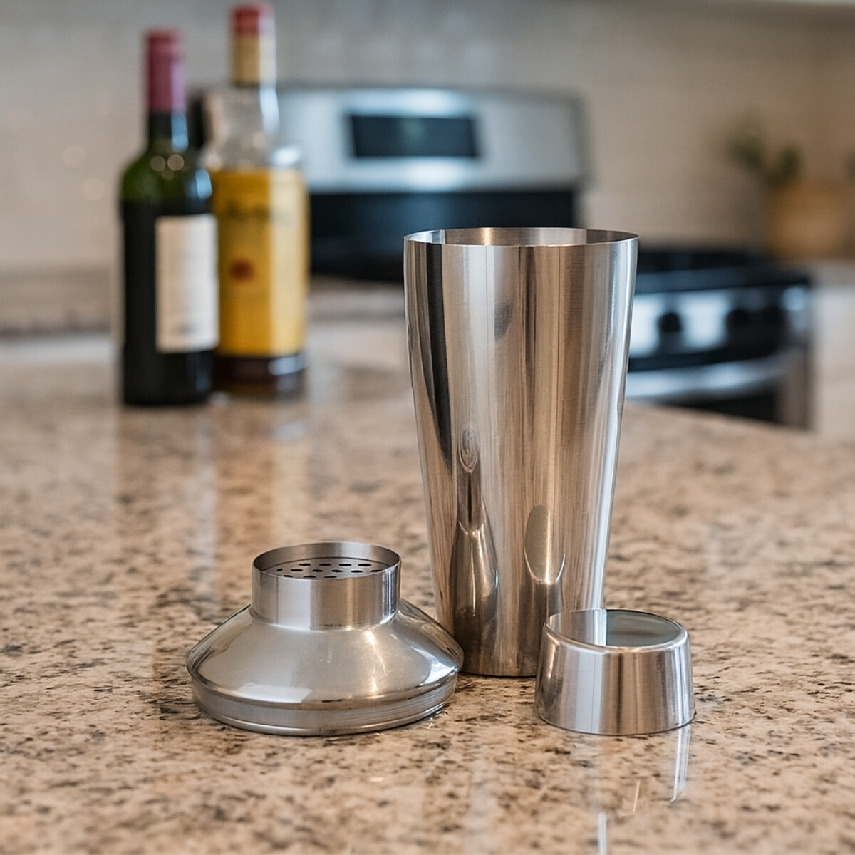 Coctelera 3 Piezas 830 ml Acero Inoxidable 