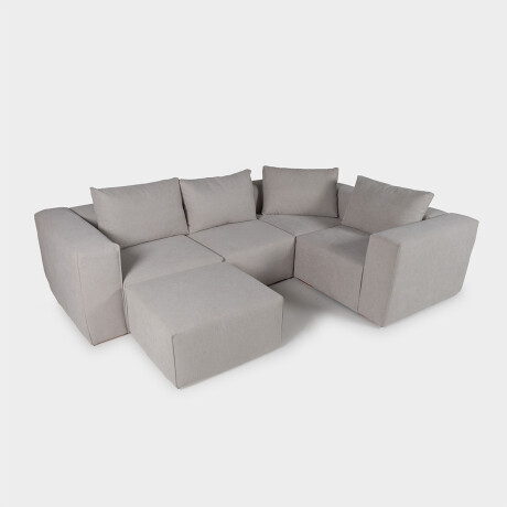 Rinconera Modular Trend (5 módulos) - Tela Microfibra FX5-341 (Arena)