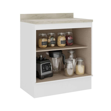 Bajo Mesada Americana 2 Puertas 80cm Blanco
