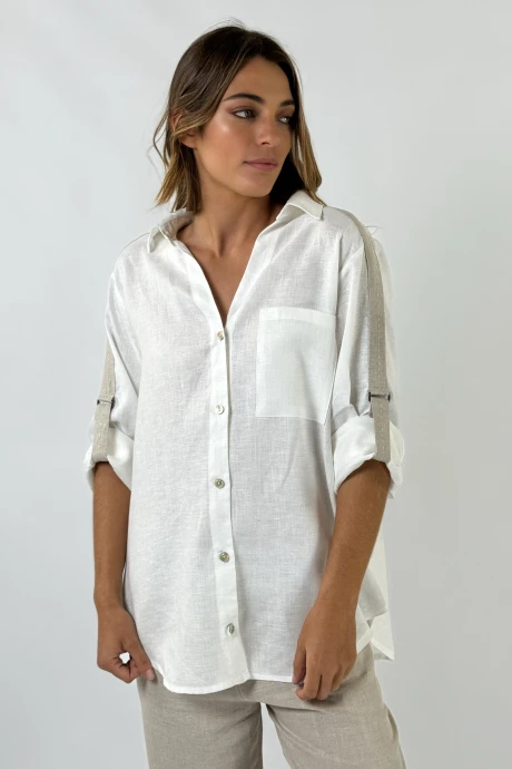 CAMISA BELLINI LINO blanco s/m