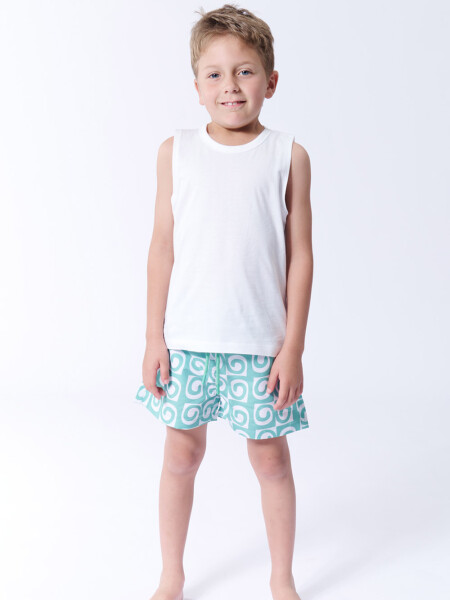 Short de baño estampa tribal Tribal Verde