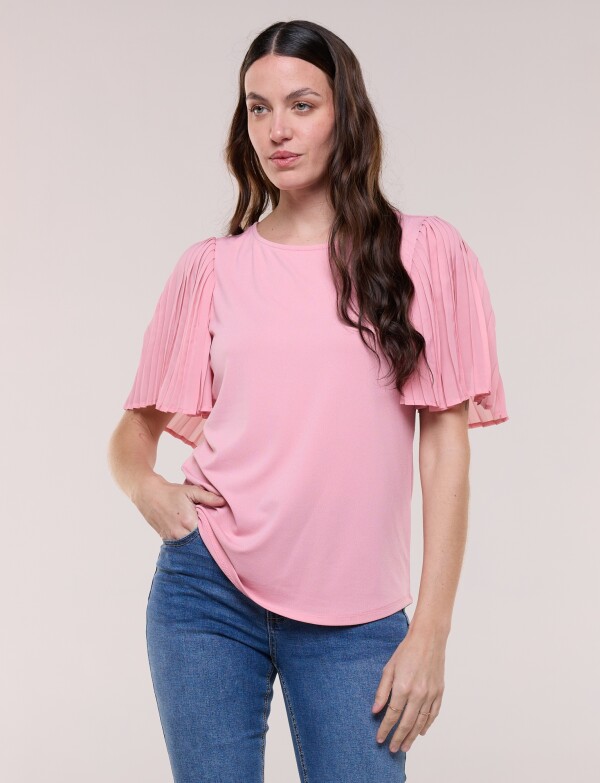 Blusa Manga Plisada ROSA