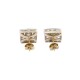 Caravanas oro 18k estilo antiguo 2 tonos con brillantes. Caravanas oro 18k estilo antiguo 2 tonos con brillantes.