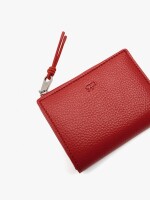 Cartera Básica Con Textura rojo