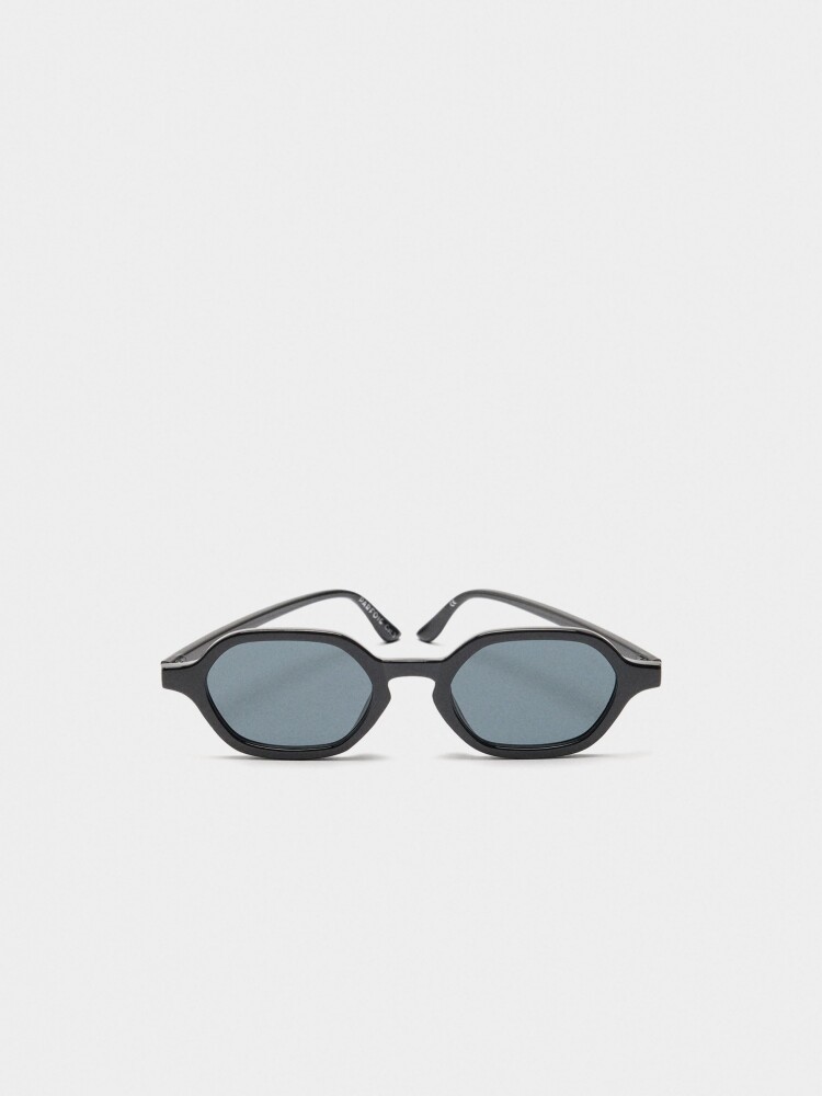 Gafas De Sol De Forma Hexagonal negro