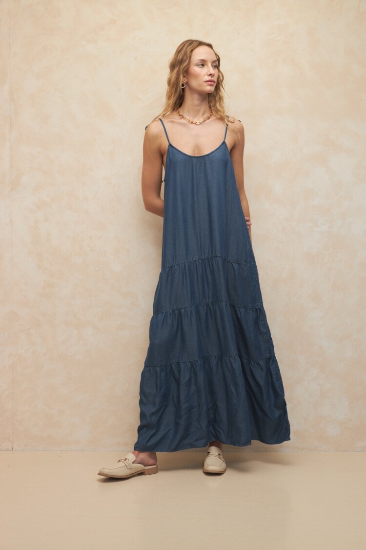 VESTIDO CARACE WASHED Azul