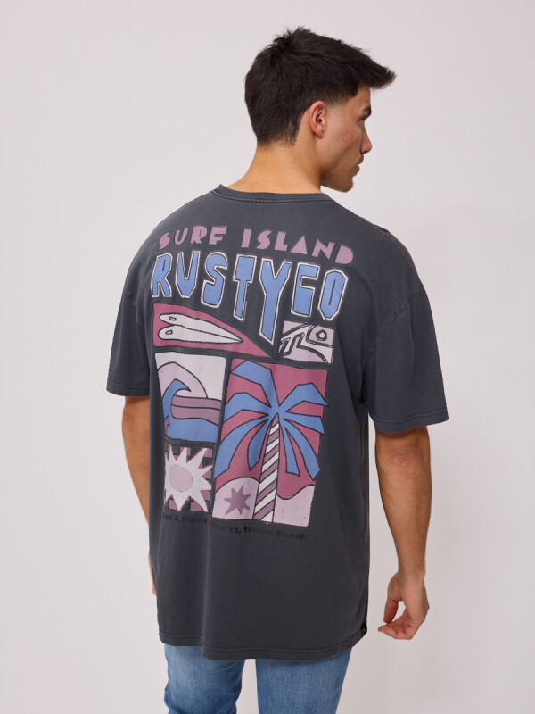 T-SHIRT VERTUNA RUSTY Gris