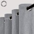 Cortina Blackout 100% Engomada Termica Set 2 Paños Tipo Lino Variante Color Gris Oscuro