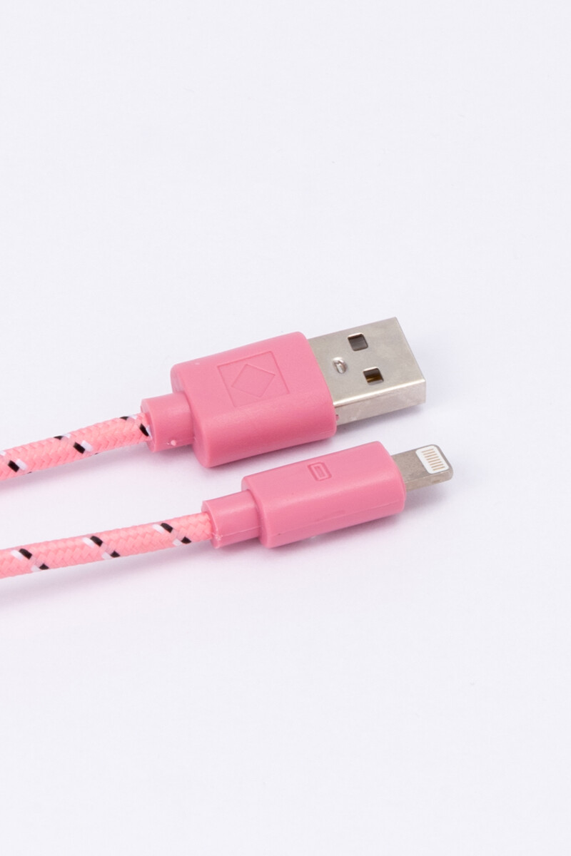 Cable tipo cordón para iphone - Rosa Cable tipo cordón para iphone - Rosa