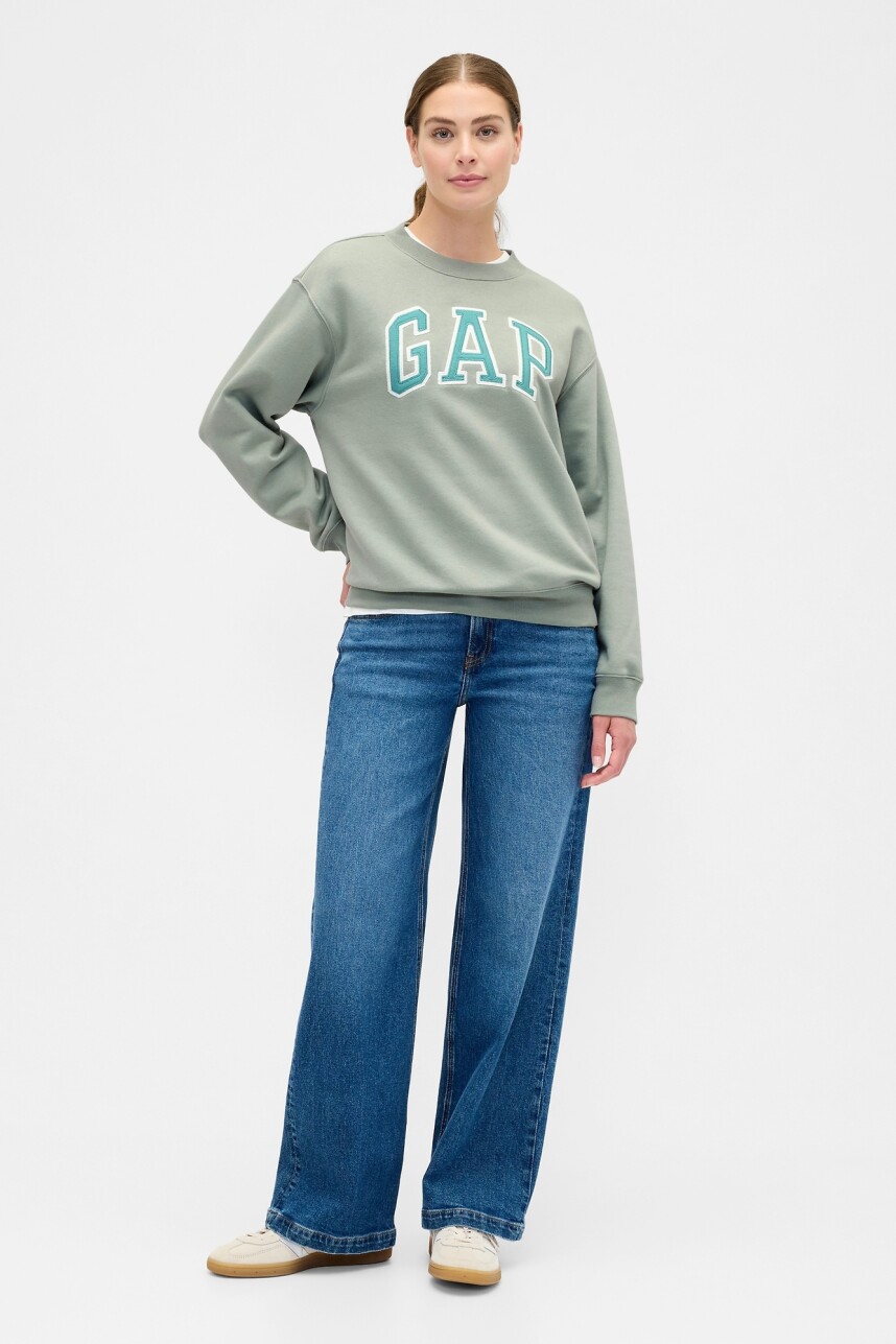 Buzo Deportivo Logo Gap Mujer Iceberg Green 16-5808