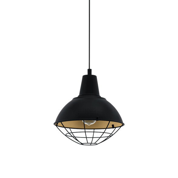 Colgante campana/reja negro 1XE27 Ø305 CANNINGTON EG3121