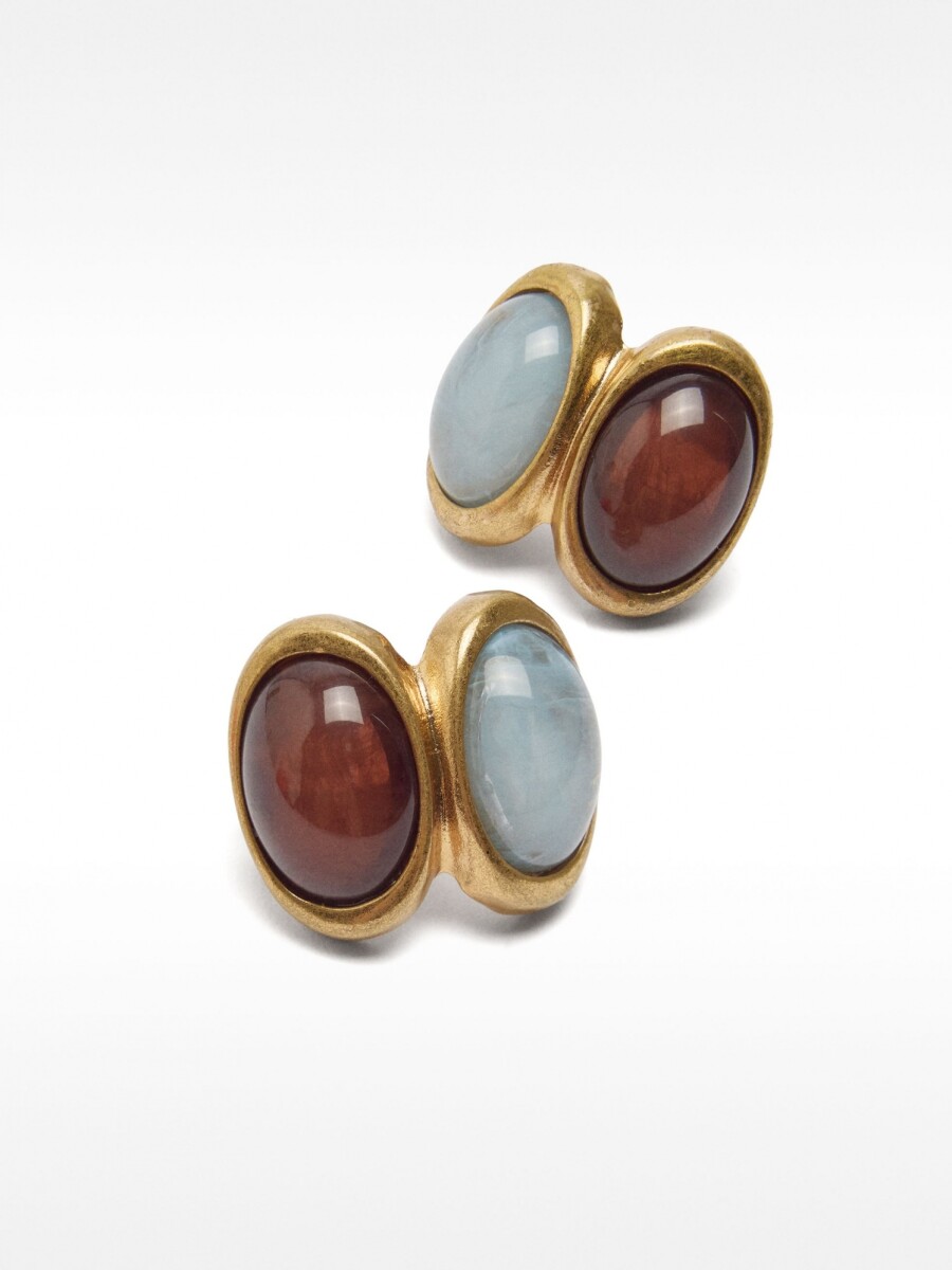 Pendientes Ovales Dobles multicolor