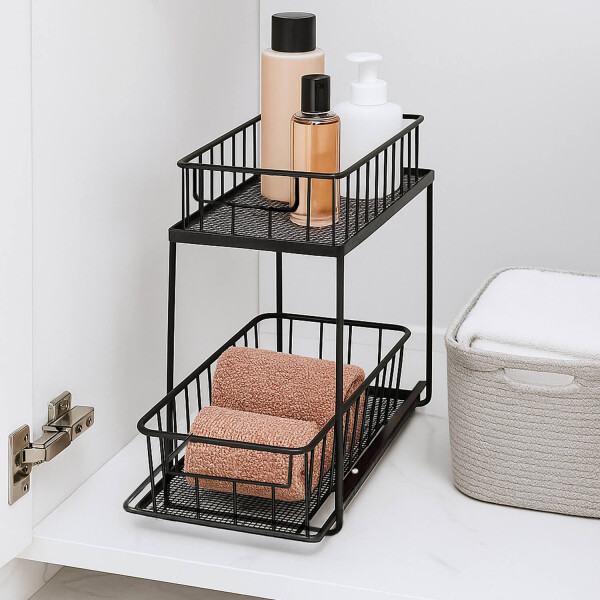 Organizador multiuso Cocina baño Oficina Alacena 2 Estantes Cajones extraibles IMBACK CAN012 Organizador multiuso Cocina baño Oficina Alacena 2 Estantes Cajones extraibles IMBACK CAN012