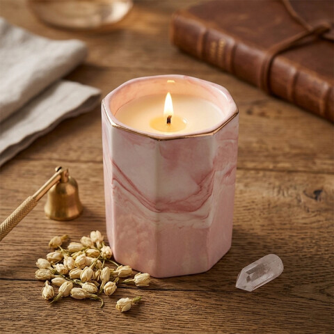 Vela Aromática Mármol - Varios Colores ROSA