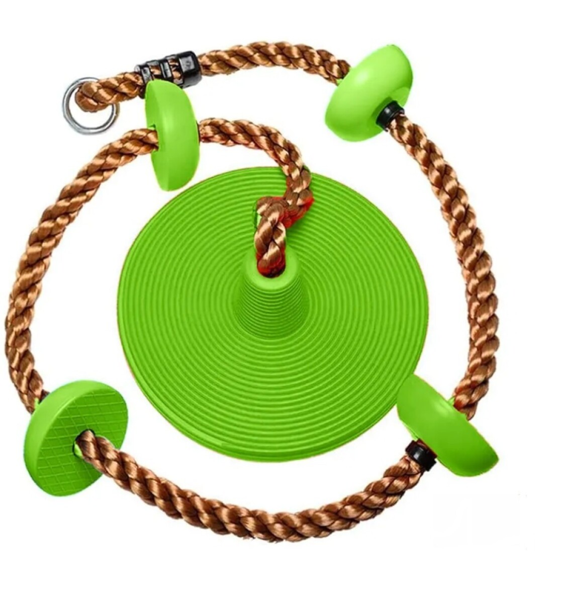 Cuerda Escalar con Disco y Peldaños - Verde 