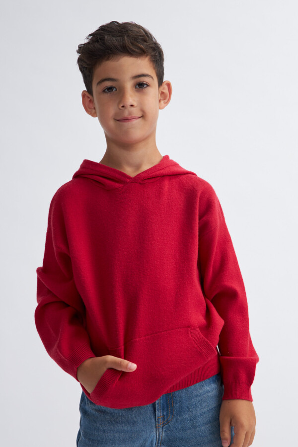 Hoodie de punto Bordo