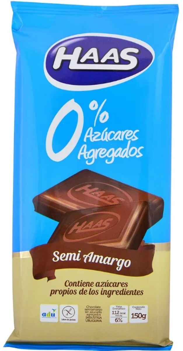 TABLETA CHOCOLATE HAAS 0% AZ 70G SEMI-AMARGO 