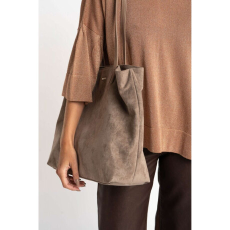 Travel Bag Gamuza Vegana Mocha