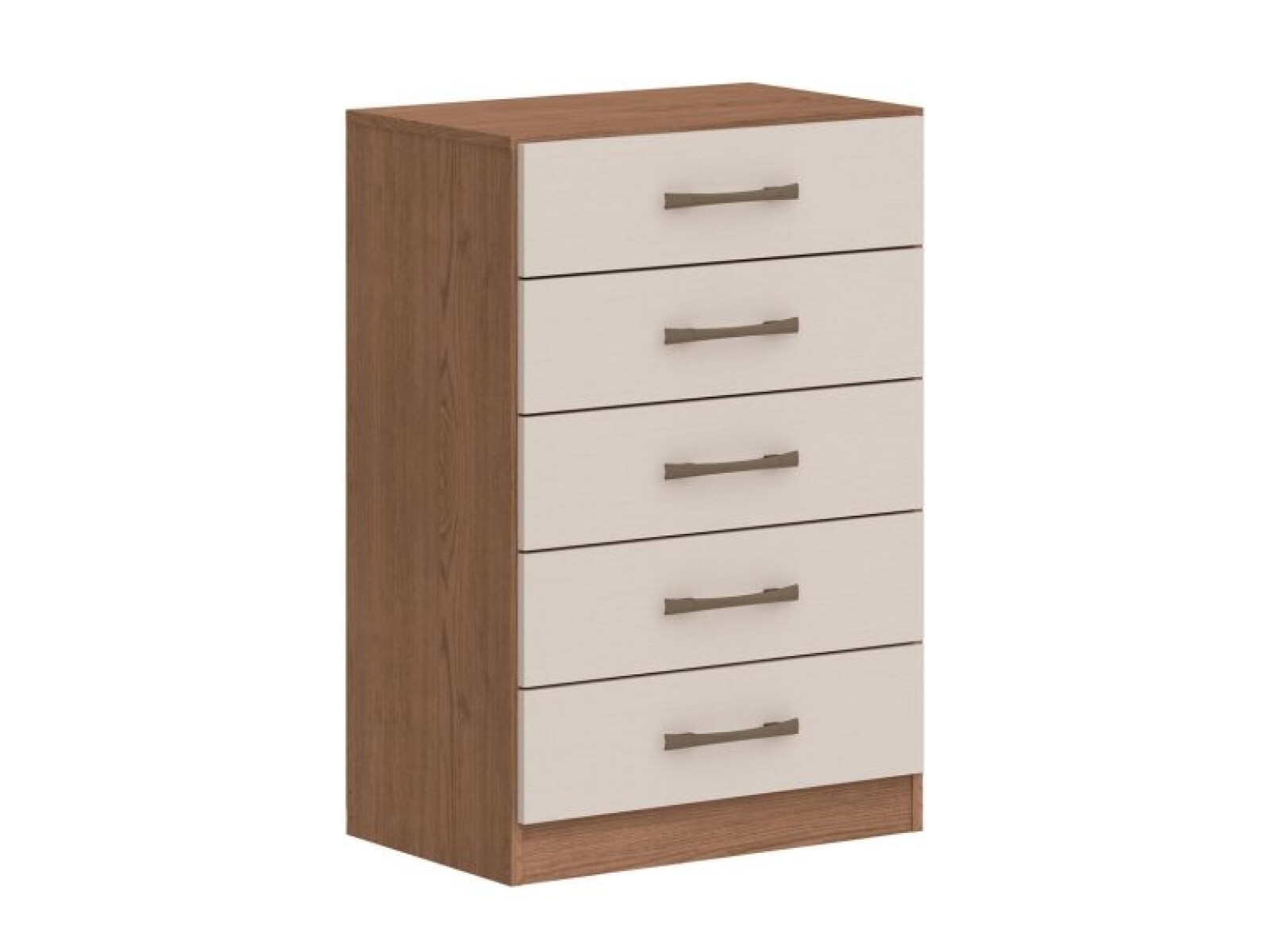 Comoda Cajonera PEQUIN 5 Cajones color MACADAMIA BLANCO 