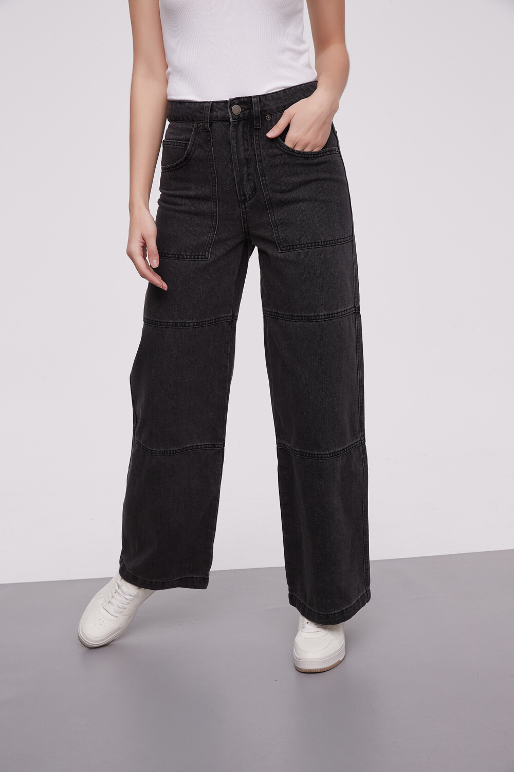 Pantalon Paillant Gris Medio