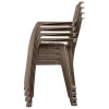 Silla de jardín apilable con apoyabrazos Rimax Baru Mocca