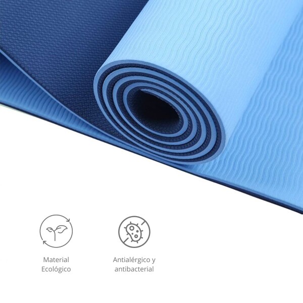 Yoga Mat Tpe 6mm Colchoneta Imback Gimnasia Ejercicio Funcional Pilates Correa Imback Color Azul Yoga Mat Tpe 6mm Colchoneta Imback Gimnasia Ejercicio Funcional Pilates Correa Imback Color Azul