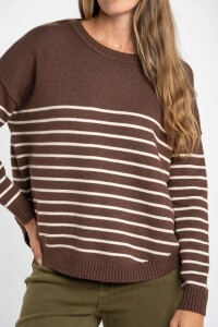 Sweater Rayado Marrón