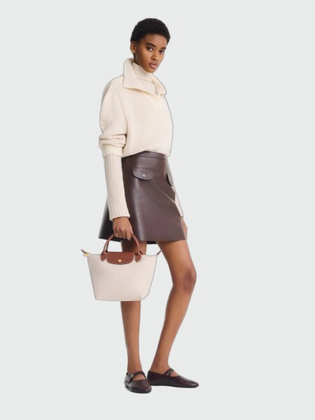LONGCHAMP - LE PLIAGE ORIGINAL, CARTERA DE MANO S Marfil