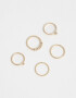 Sets Anillos Strass Crystal Sets De Anillos Son Strass Crystal - Dorado