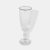 COPA VIDRIO LABRADO CHAMPAGNE 20X7CM BORDE PLATA Unica