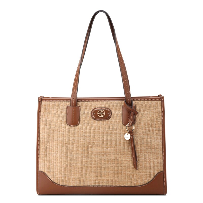 Ely 2 Comp Tote Natural/saddle Tan