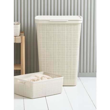 Cesta Jute 12L Plastico Blanco Crudo
