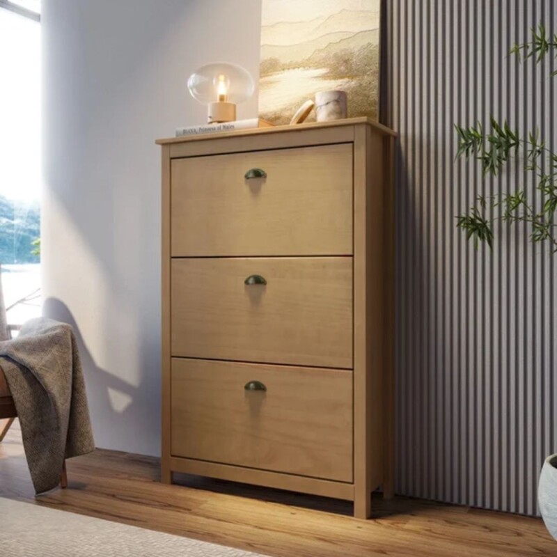 Zapatero 3 cajones Freijo línea Topacio Finestra Madera Maciza Zapatero 3 cajones Freijo línea Topacio Finestra Madera Maciza