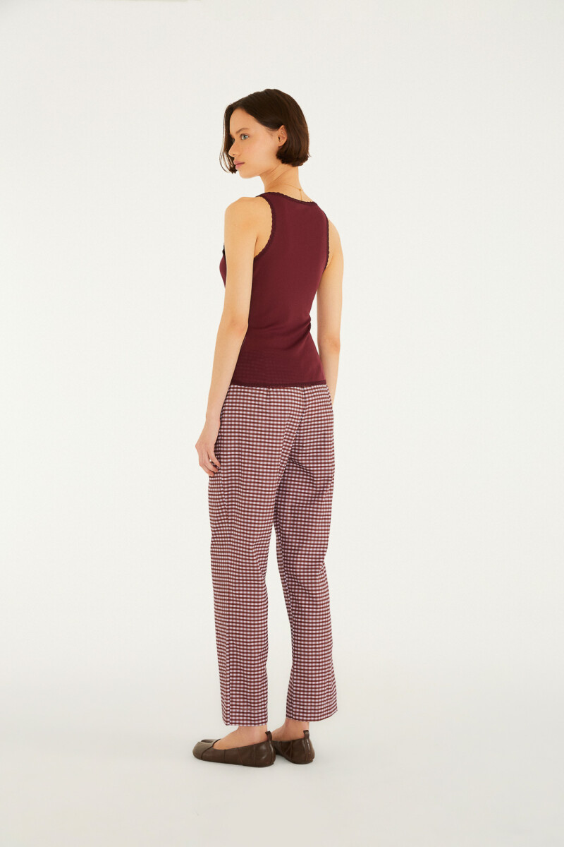 PANTALON RECTO Bordo