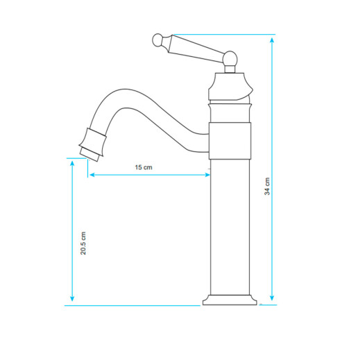 GRIFO DE MESADA MONOCOMANDO NEGRO 35MM 000