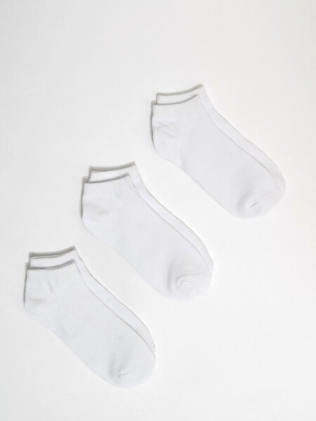 Pack x 3 medias tobillera Blanco